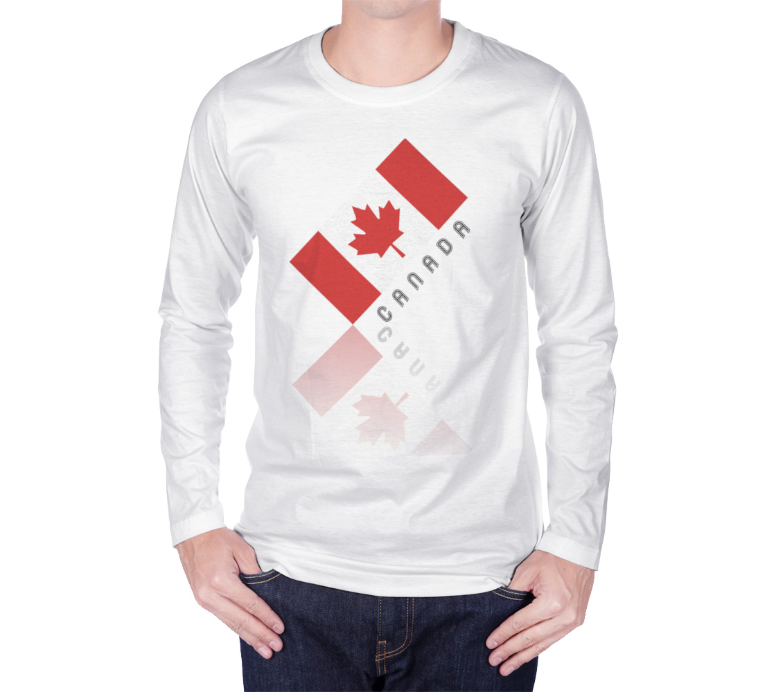 Aperçu de Elegant Maple Leaf Canada Long Sleeve T-Shirt