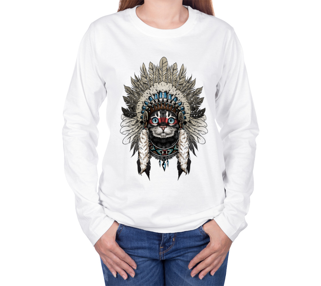 Сat in Indian warbonnet preview #3