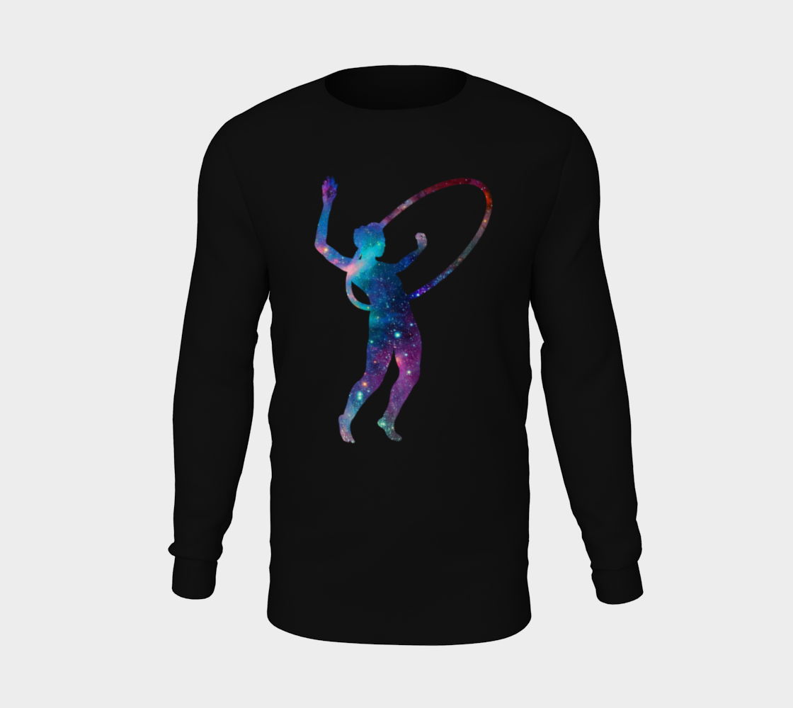 Hula Hoop Galaxy Flow Art Long Sleeve Teeshirt preview #5