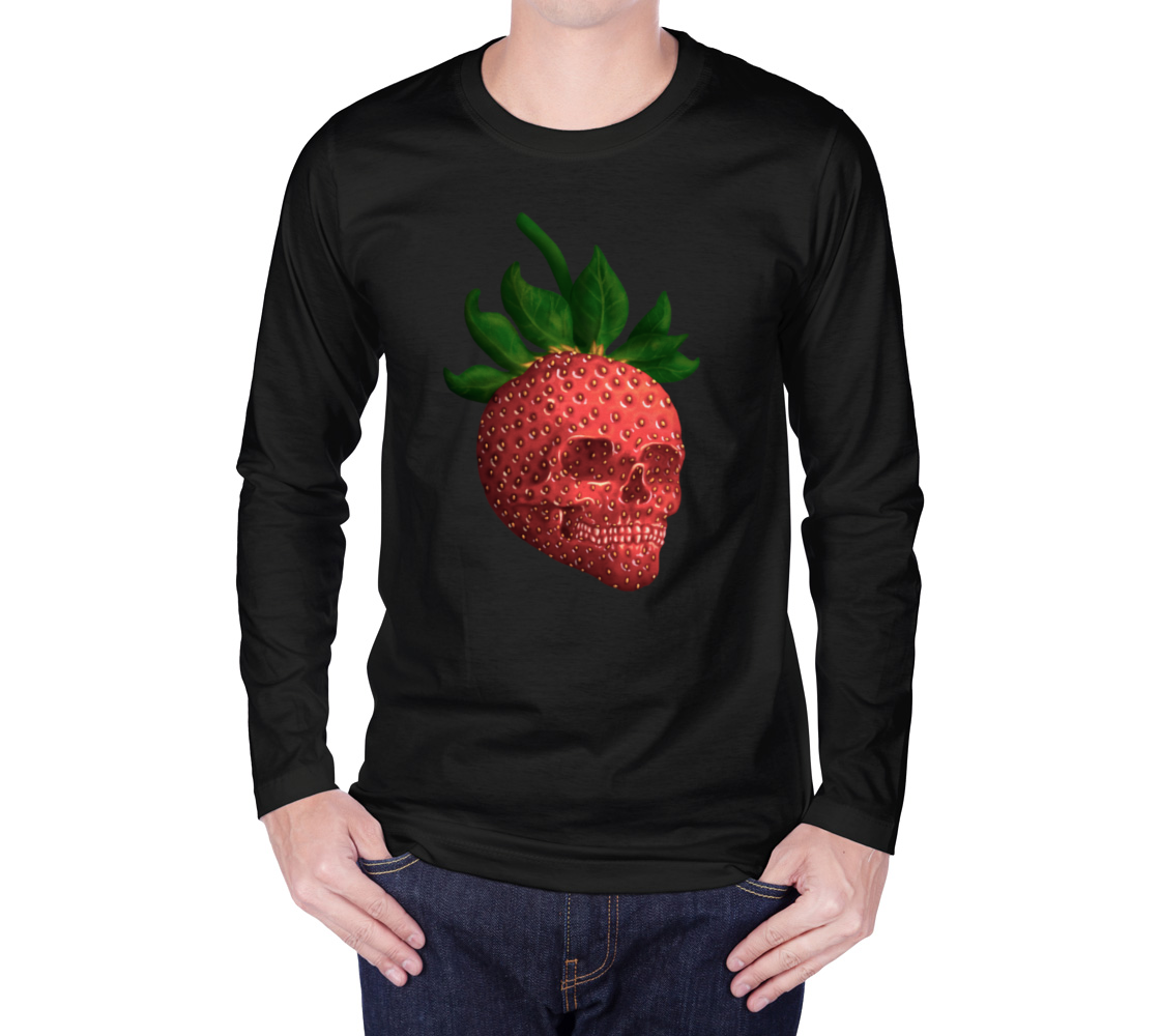 Strawberry Skull Long Sleeve Tshirt  preview