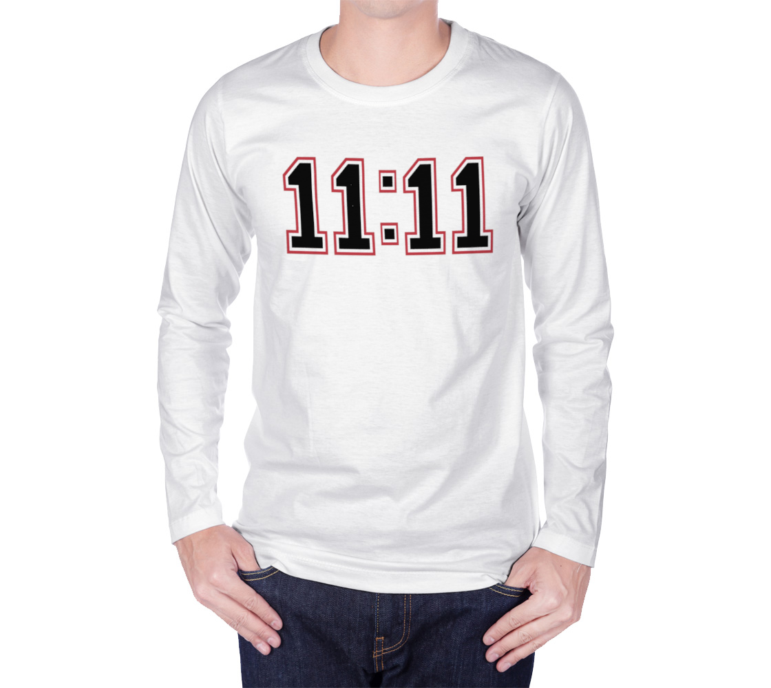 11 11 long sleeve t-synchronicity-numerology-alignment-1111 black red preview
