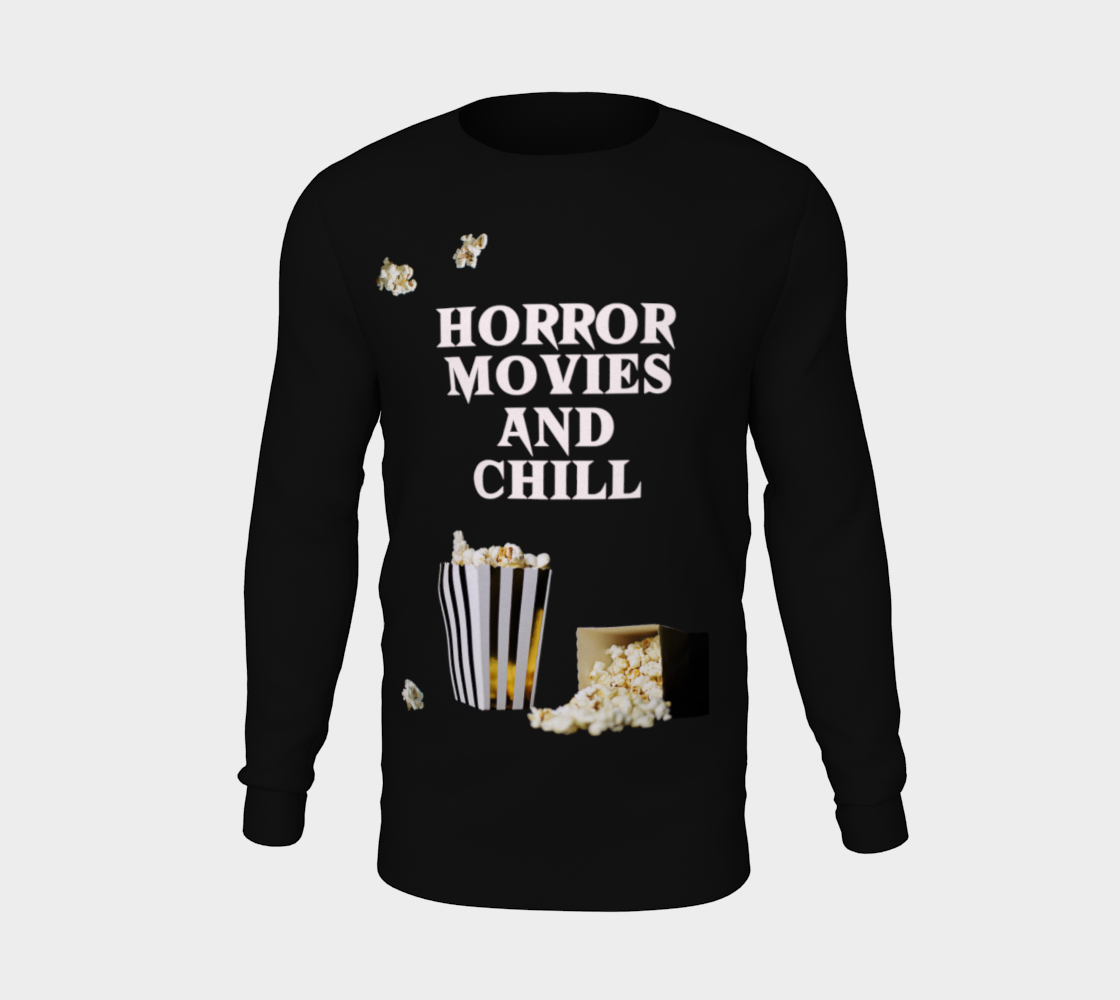 Horror Movies and Chill | Long Sleeve T-Shirt preview #5