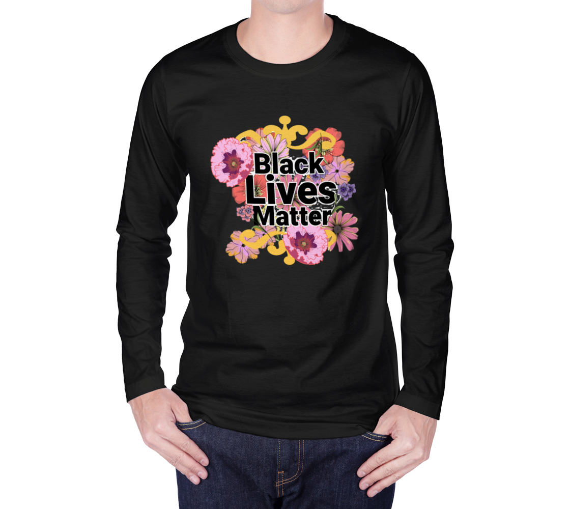 BLM Floral Black Long Sleeve Tee preview