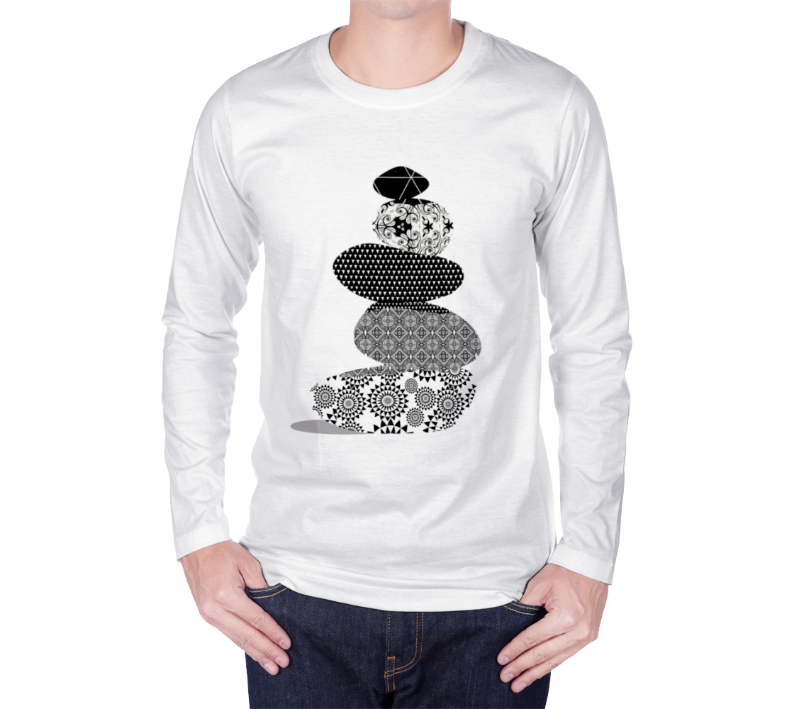 Balancing Stones long sleeve tee White preview