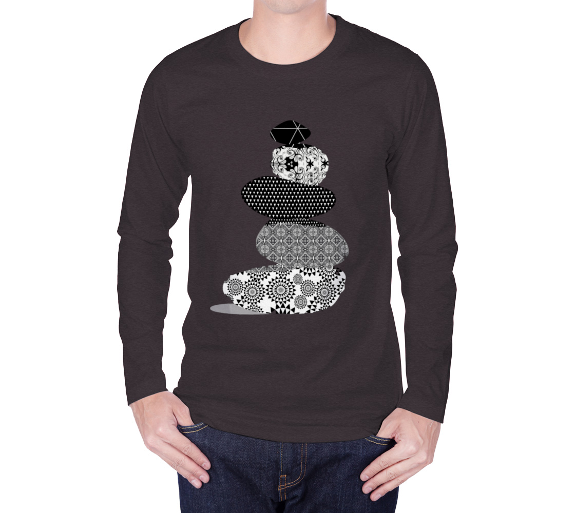 Balancing Stones long sleeve tee Charcoal preview