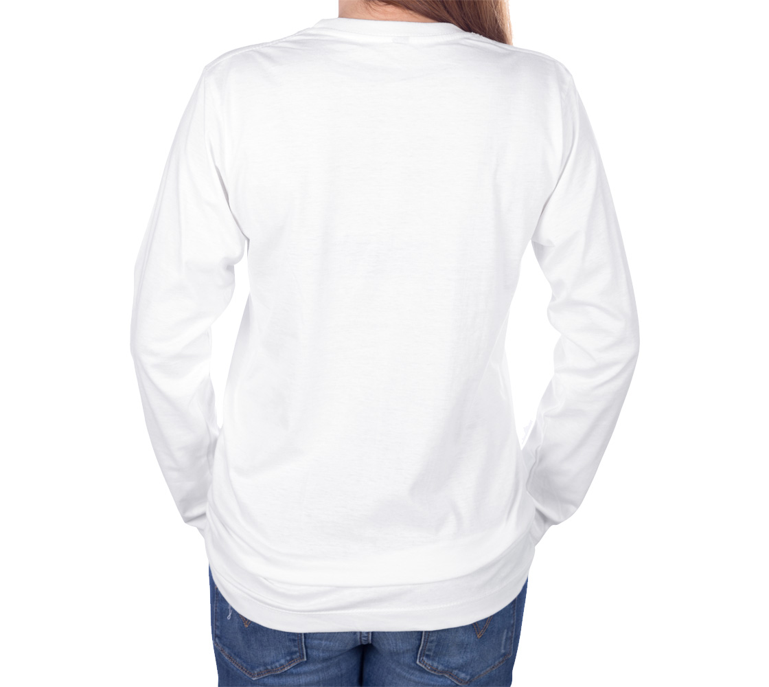 Mid Century Shapes long sleeve tee White preview #4
