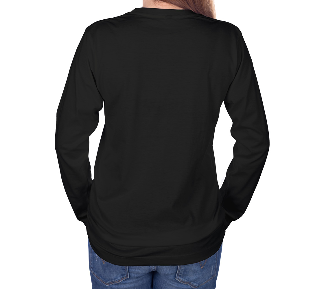 Mid Century Shapes long sleeve tee Black preview #4