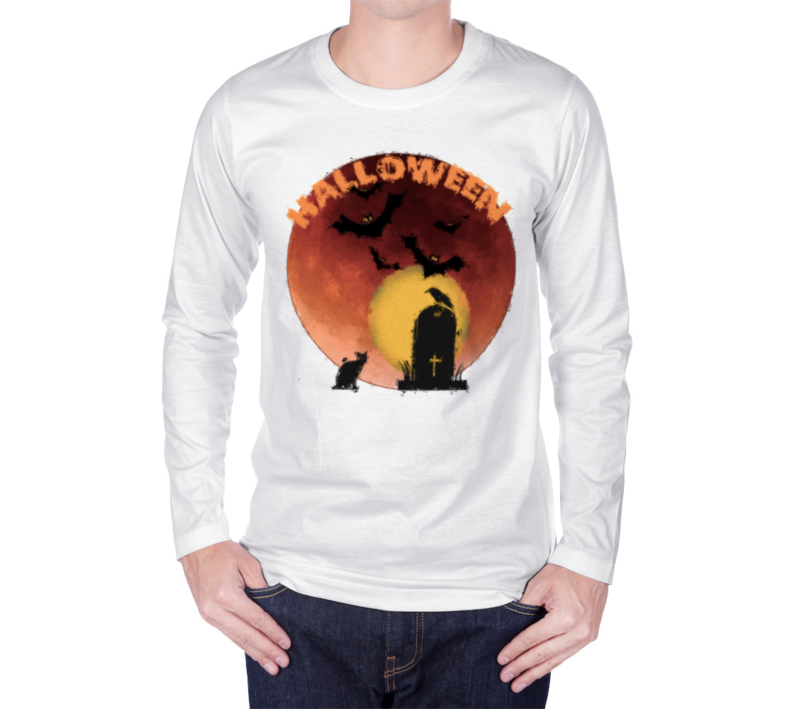 Aperçu de Black Cat Halloween Shirt, Cat Lovers Gift, Pumpkin Spice Shirt, Cat Halloween t-shirt, Funny Halloween T-Shirt, Black Cats & Pumpkins Shirt