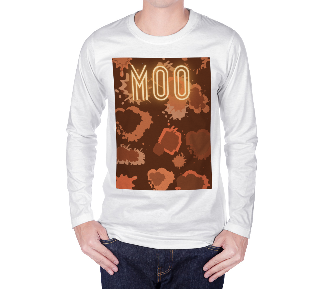 Modern Cow Dark Long Sleeve T Shirt preview