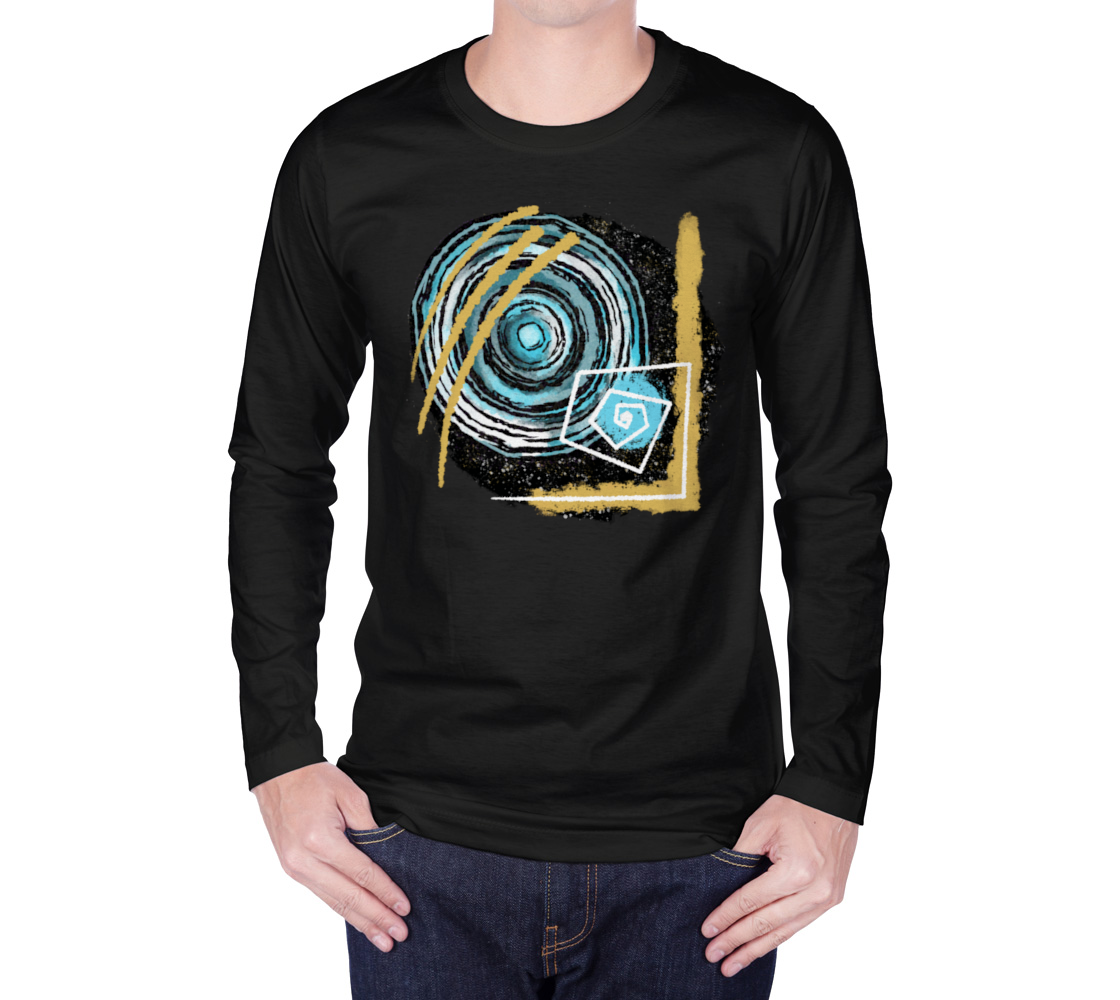 Abstract Blue & Yellow | Long Sleeve T-shirt preview