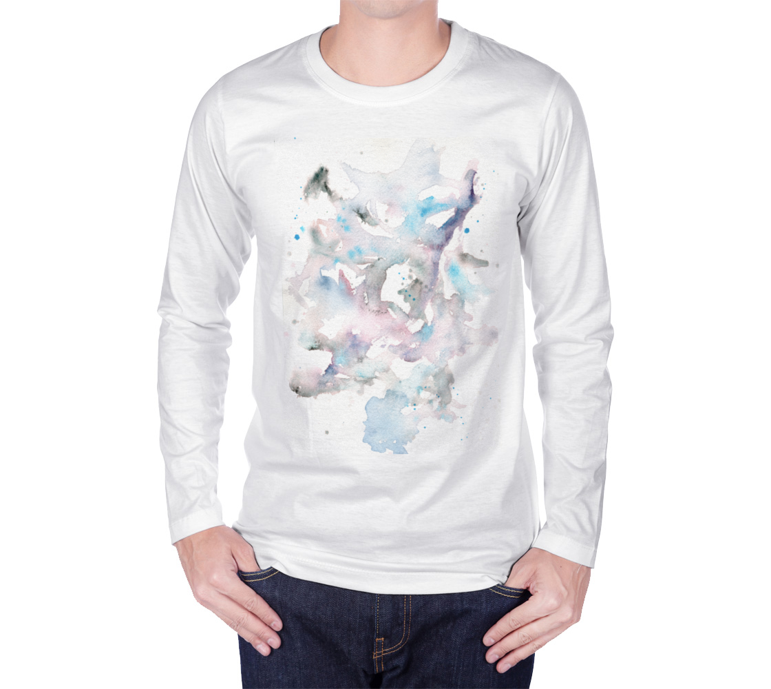 Delicate Abstract Botanical Watercolor Long sleeve T shirt preview