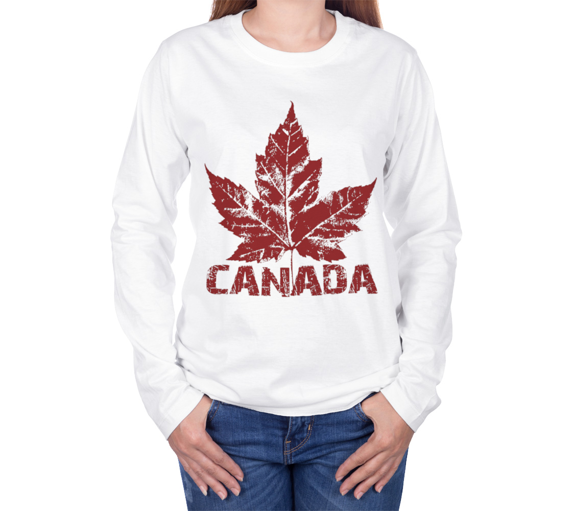 Cool Retro Canada Shirts - Long Sleeve Miniature #4