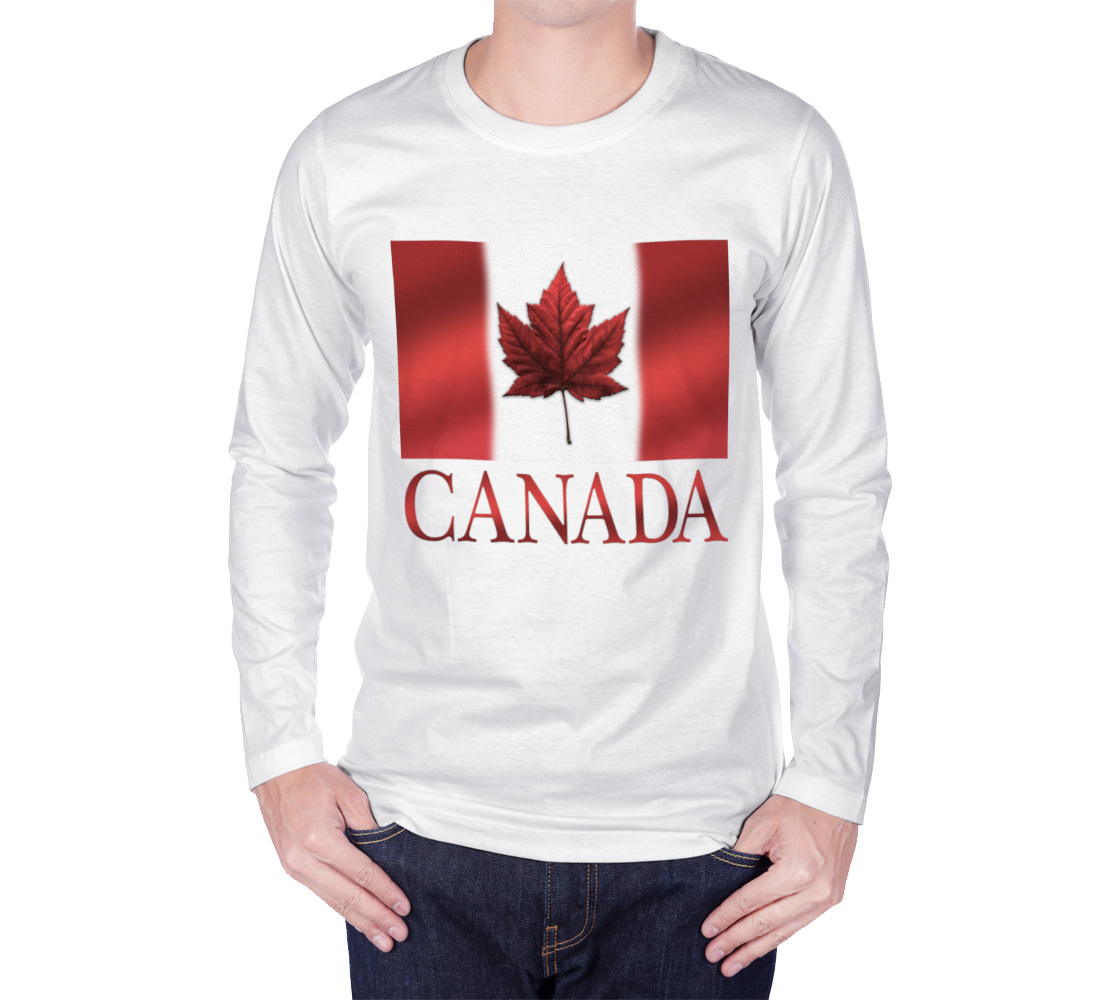 Aperçu de Canada Flag Shirts - Long Sleeve