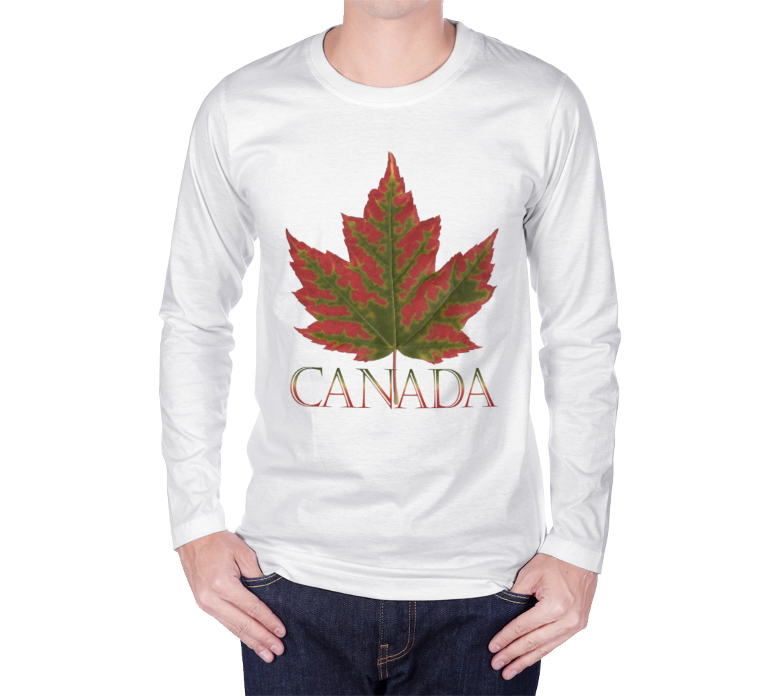 Aperçu de Canada Maple Leaf Shirts - Long Sleeve