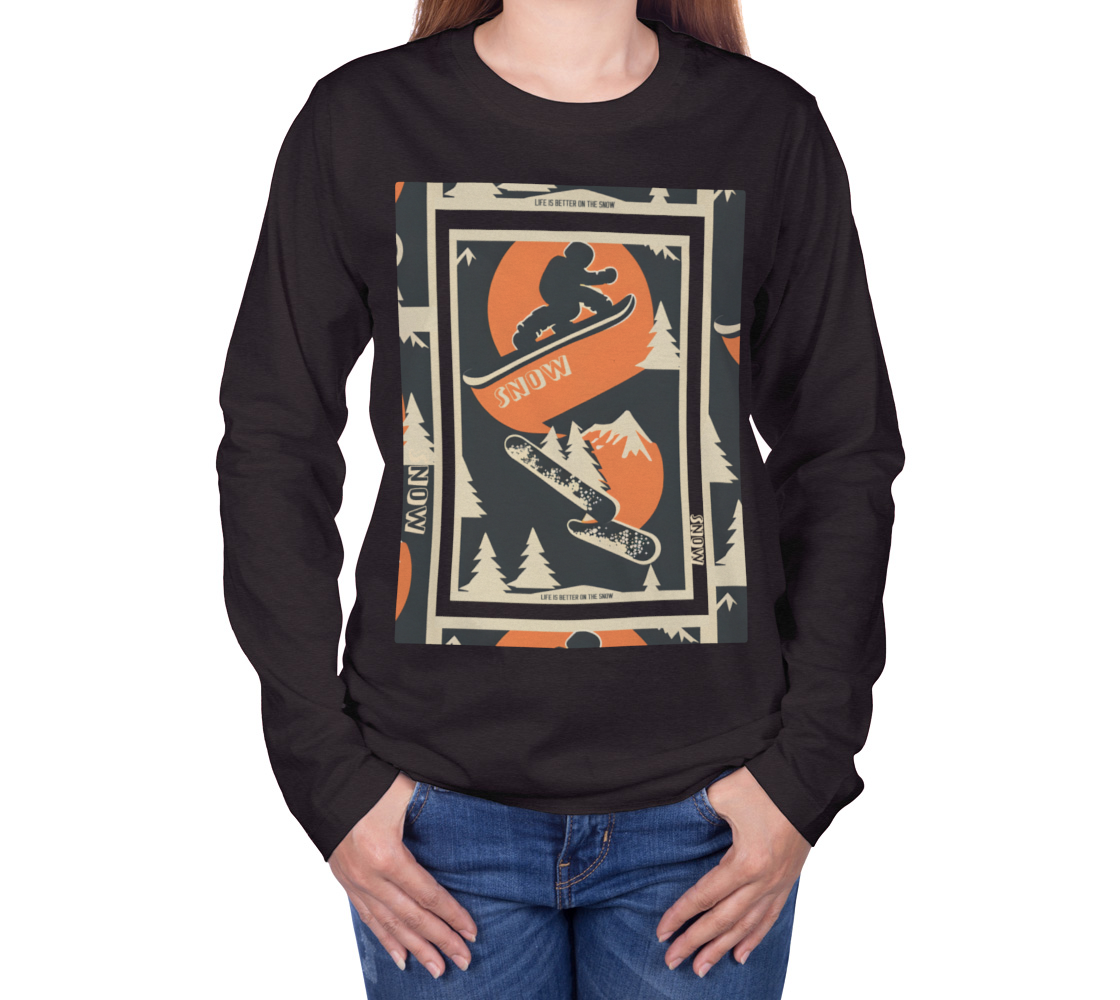 snowboarding long sleeve shirt preview #3