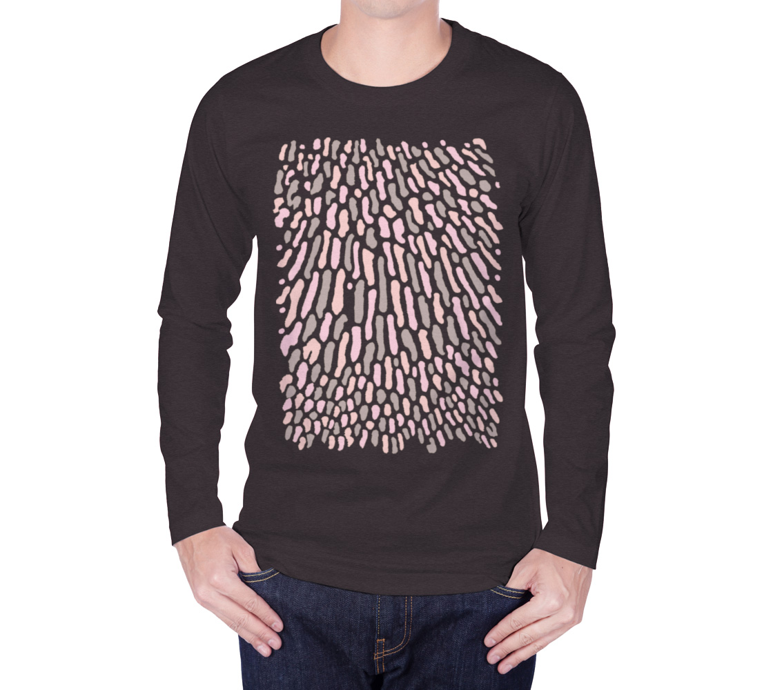Organic Abstract - Navy Blue Long Sleeve T-Shirt preview