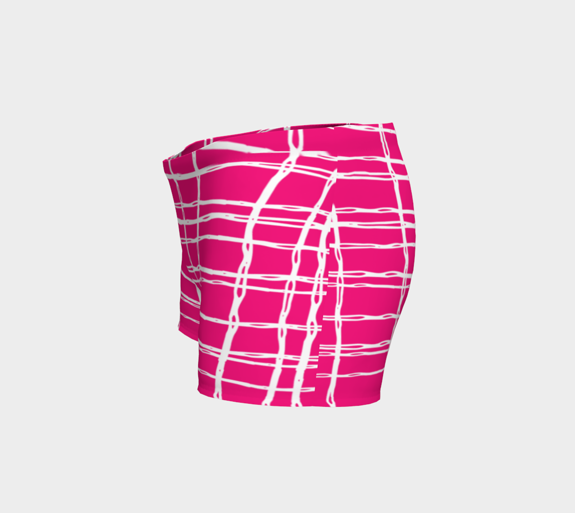 Pink and White Geometric Line Pattern Shorts preview #2
