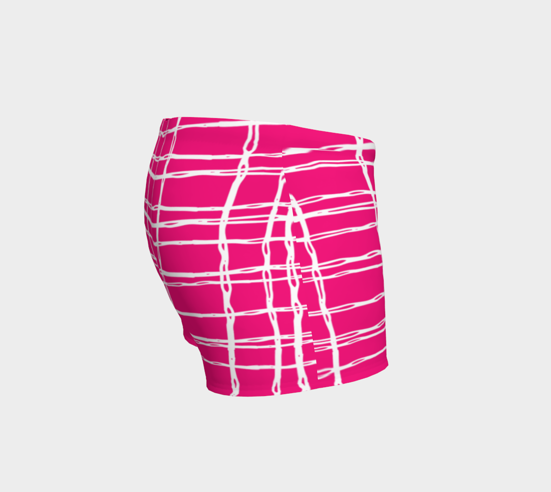 Pink and White Geometric Line Pattern Shorts preview #3