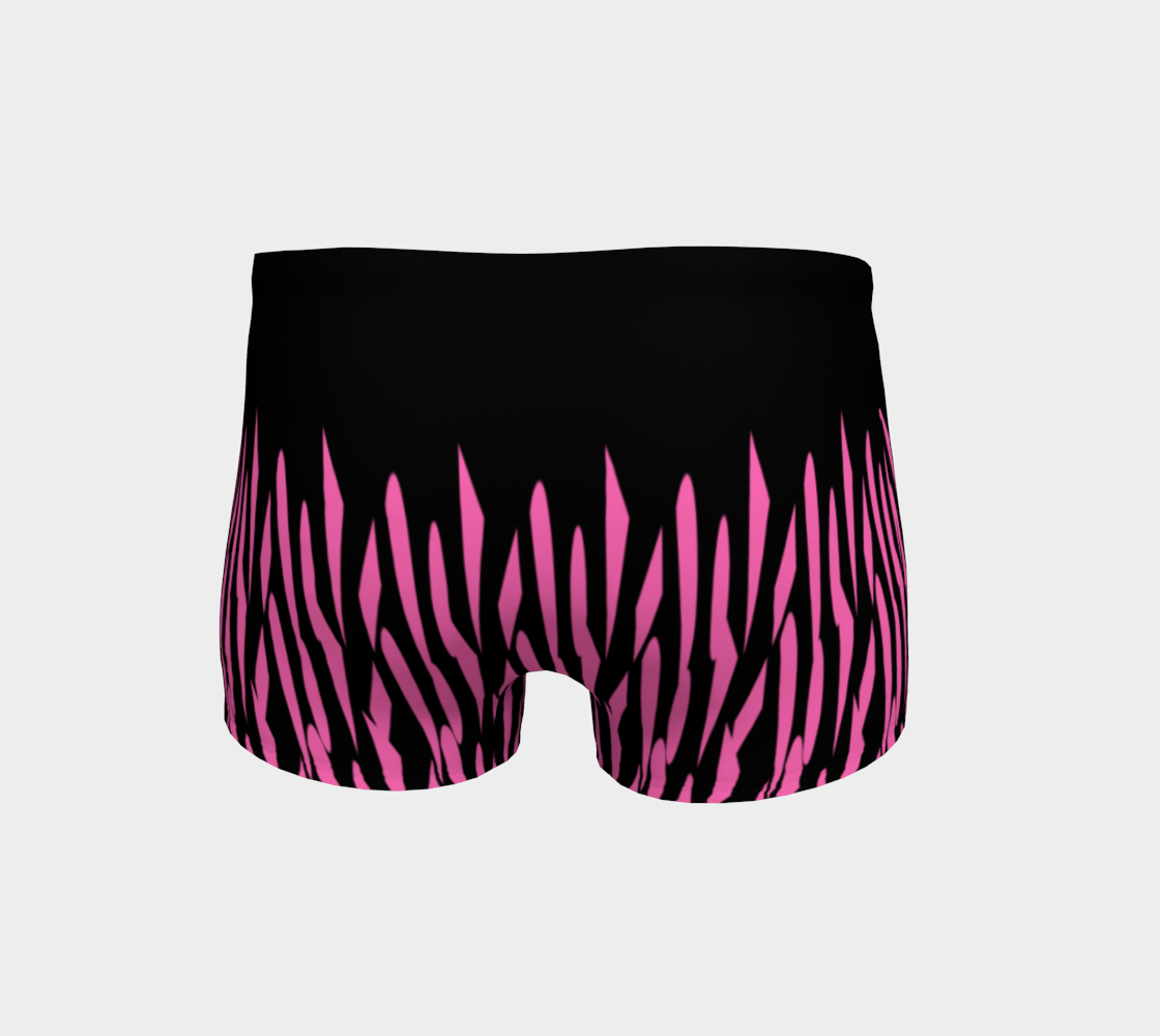Pink and Black Ice Abstract Shorts preview #4