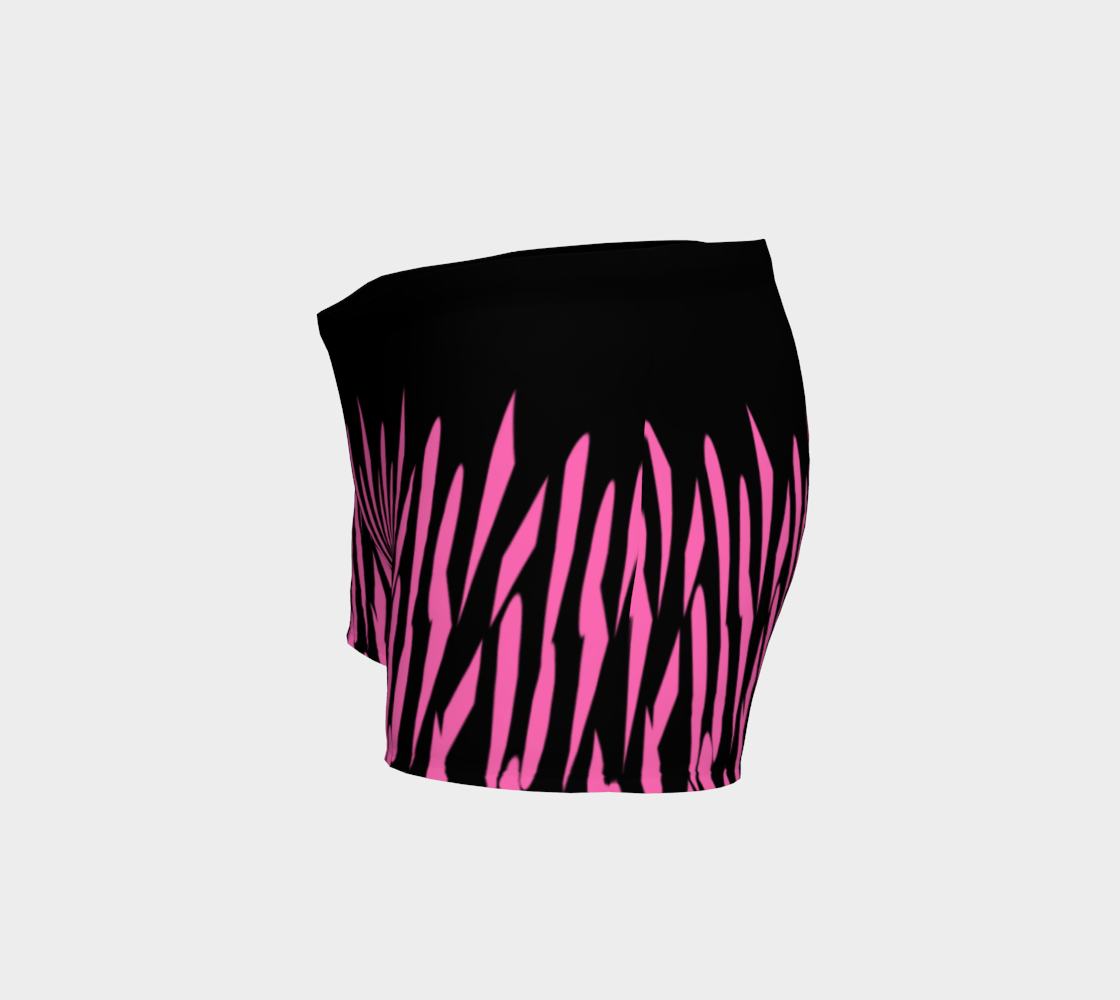 Pink and Black Ice Abstract Shorts preview #2