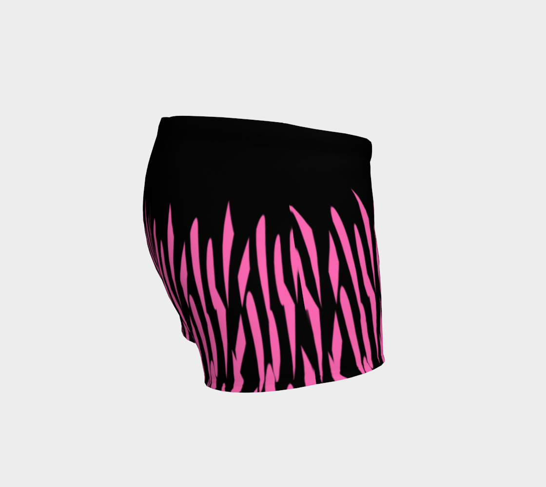 Pink and Black Ice Abstract Shorts preview #3