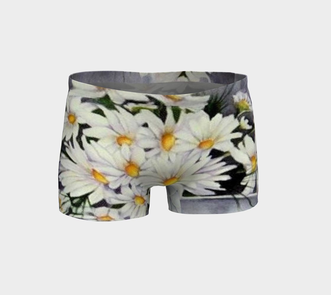 White Daisy Bouquet Shorts preview #1