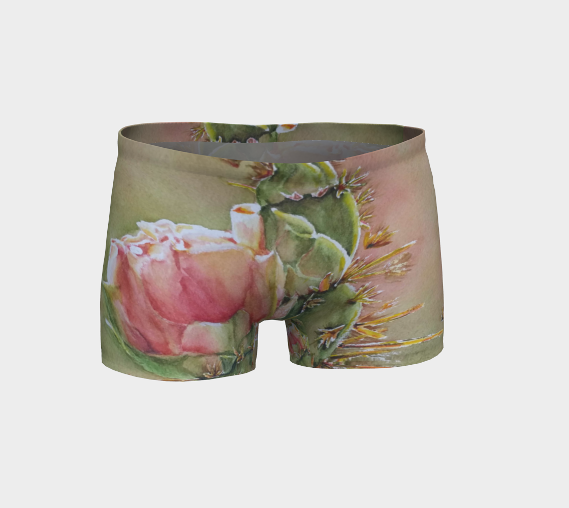 Peach Cactus Desert Flower Shorts preview #1