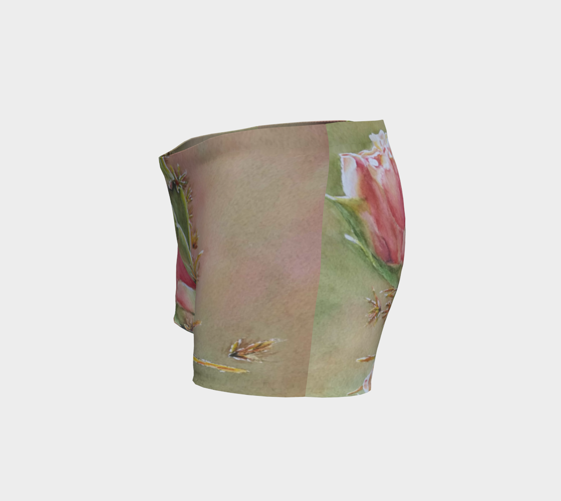 Peach Cactus Desert Flower Shorts preview #2