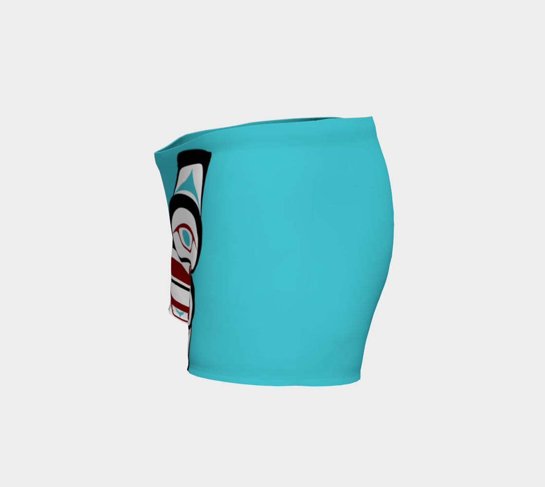 Formline Owl Sport Shorts Pacific Northwest Native American Design preview #2