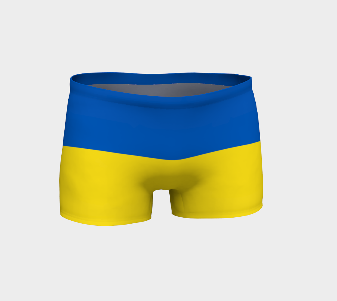 Aperçu de Blue and Yellow Ukraine Flag Shorts, AWSSD