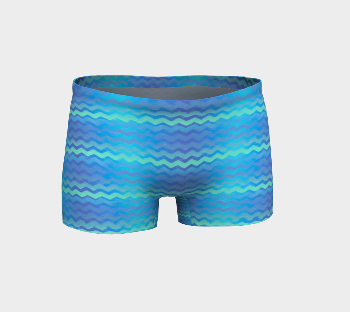 Blue Green Mermaid Stripes Shorts preview
