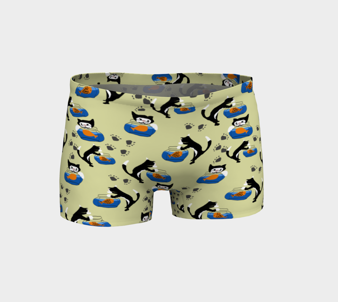 Cat and Fishbowl Shorts preview