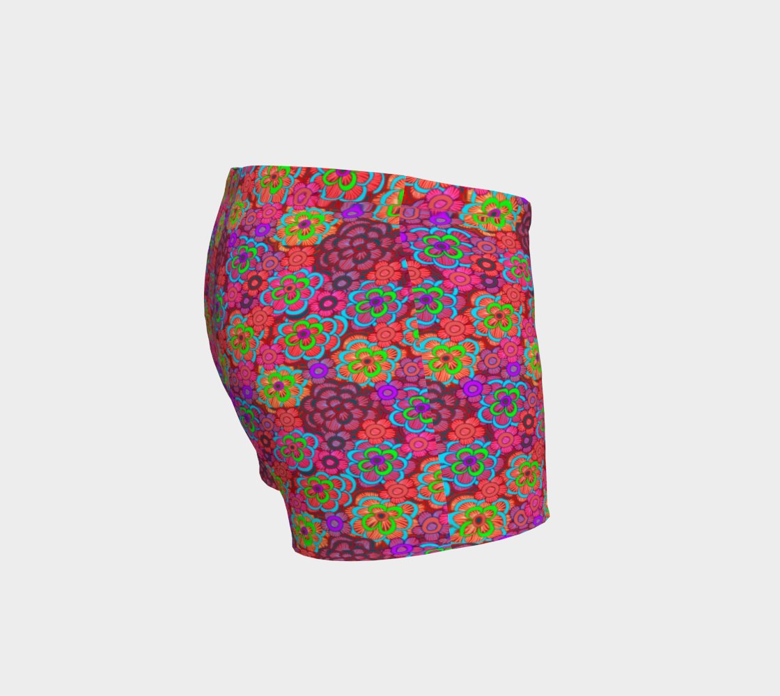 Pink Striped Flowers Shorts preview #3