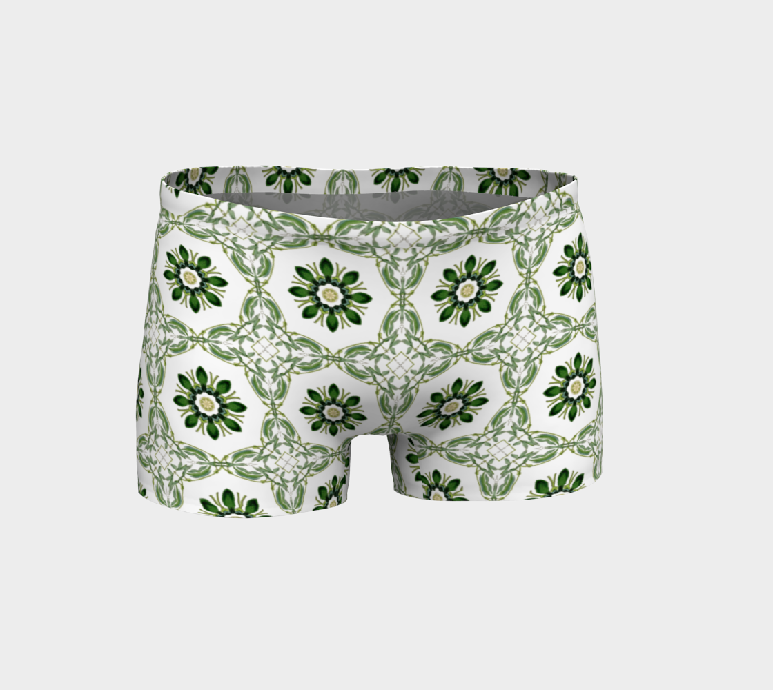 Green Floral Shorts preview