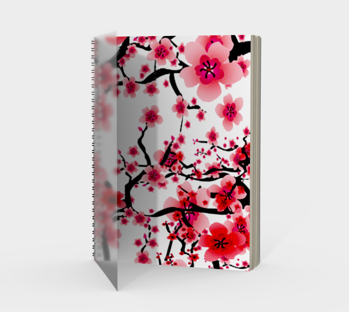 "Cherry Blossoms" Celebrate D.C. Floral Print Spiral Notebook by VCD © preview