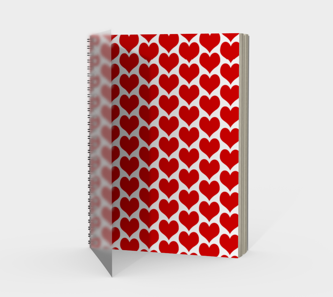Heart Print Love Notebook by VCD © preview