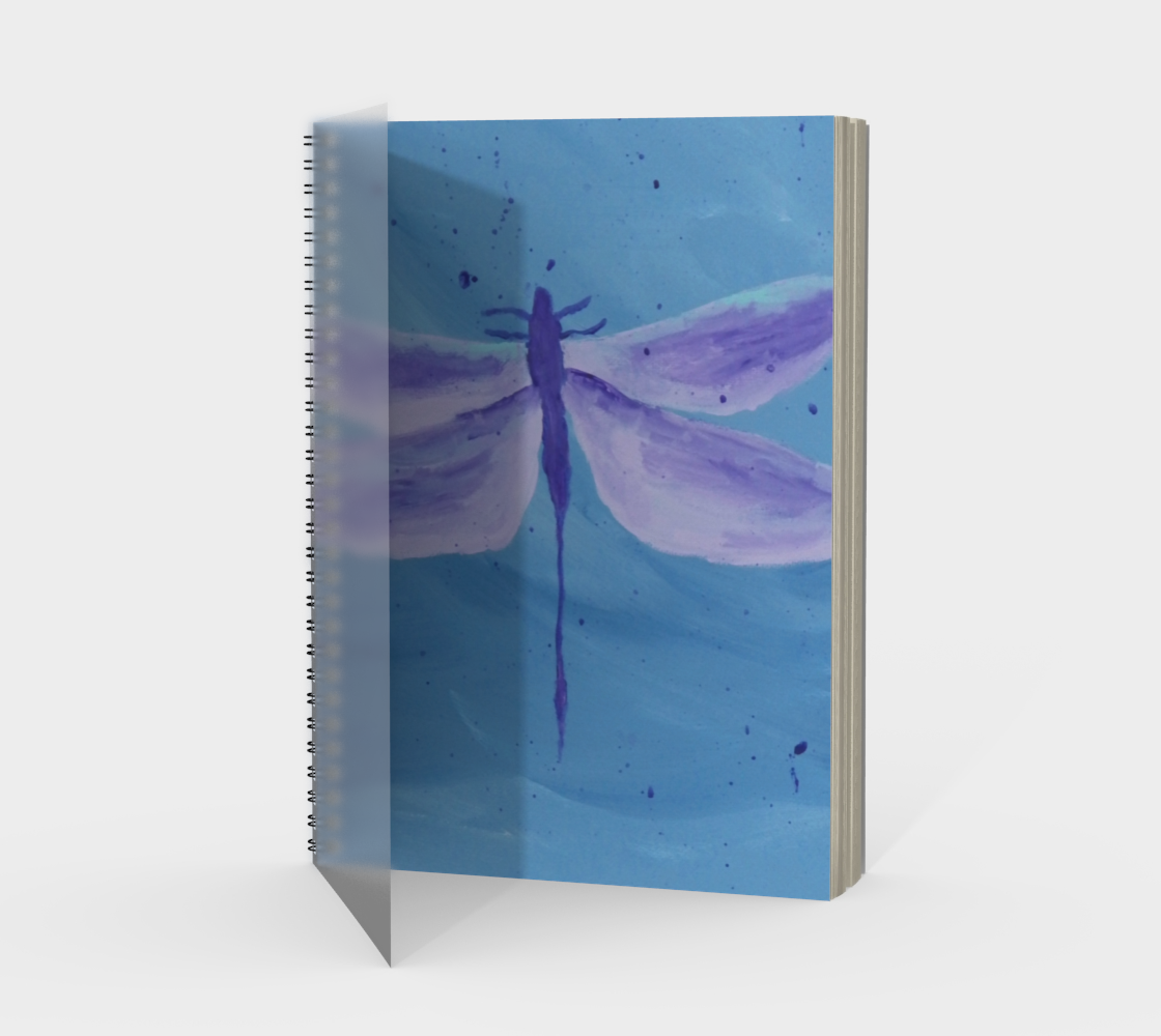 Aperçu de Purple Dragonfly Spiral Notebook #1