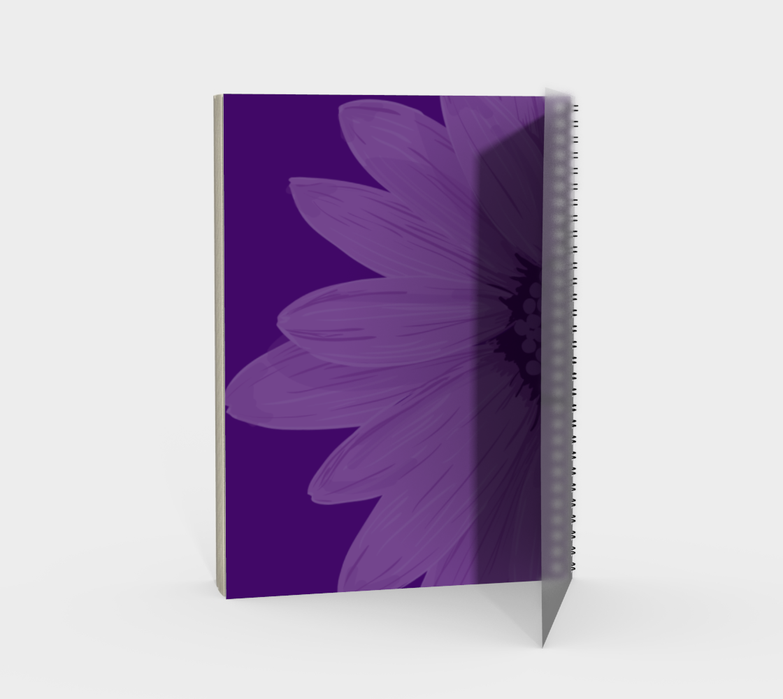 Purple Daisy Spiral Notebook preview #2
