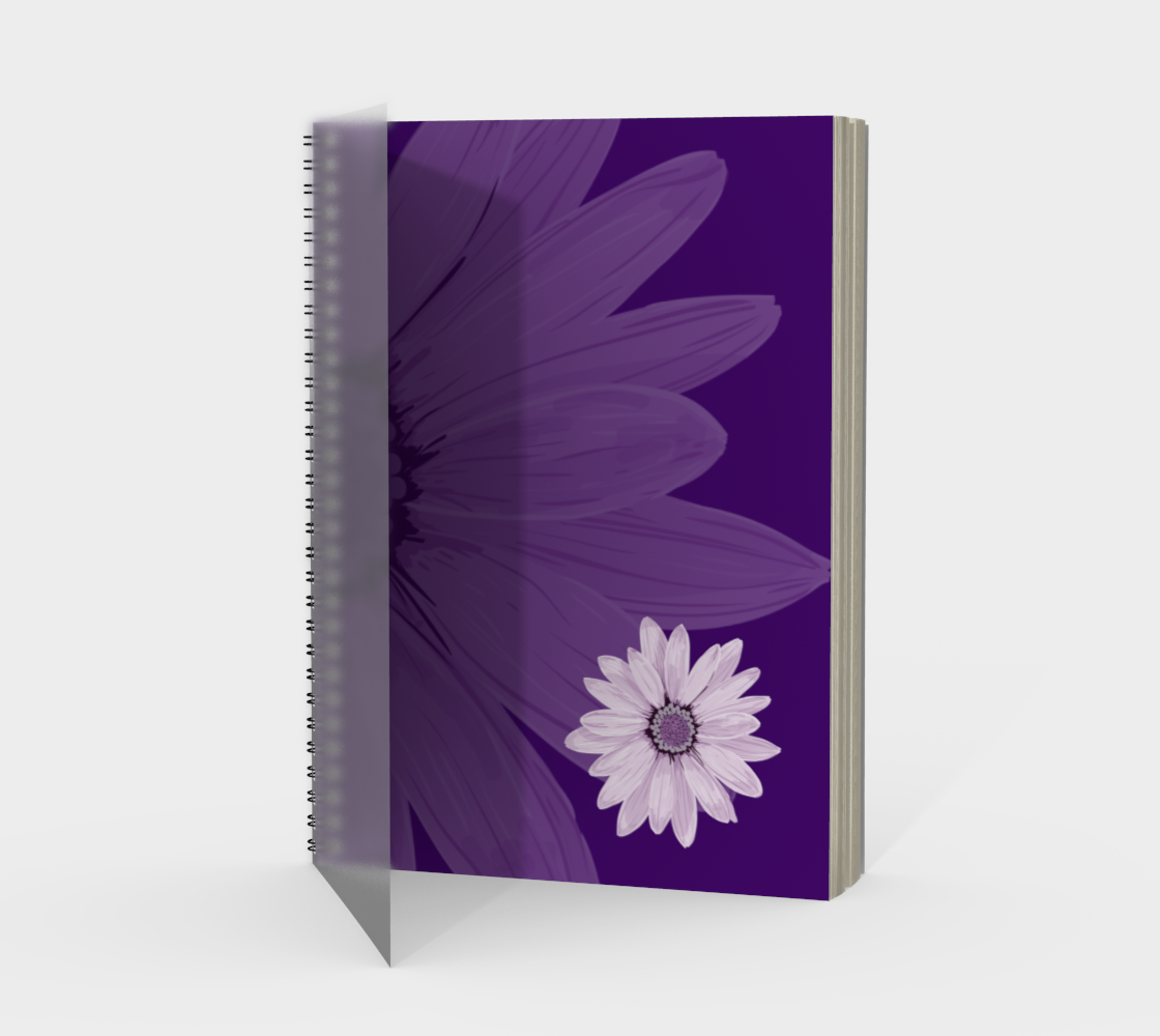 Purple Daisy Spiral Notebook preview #1