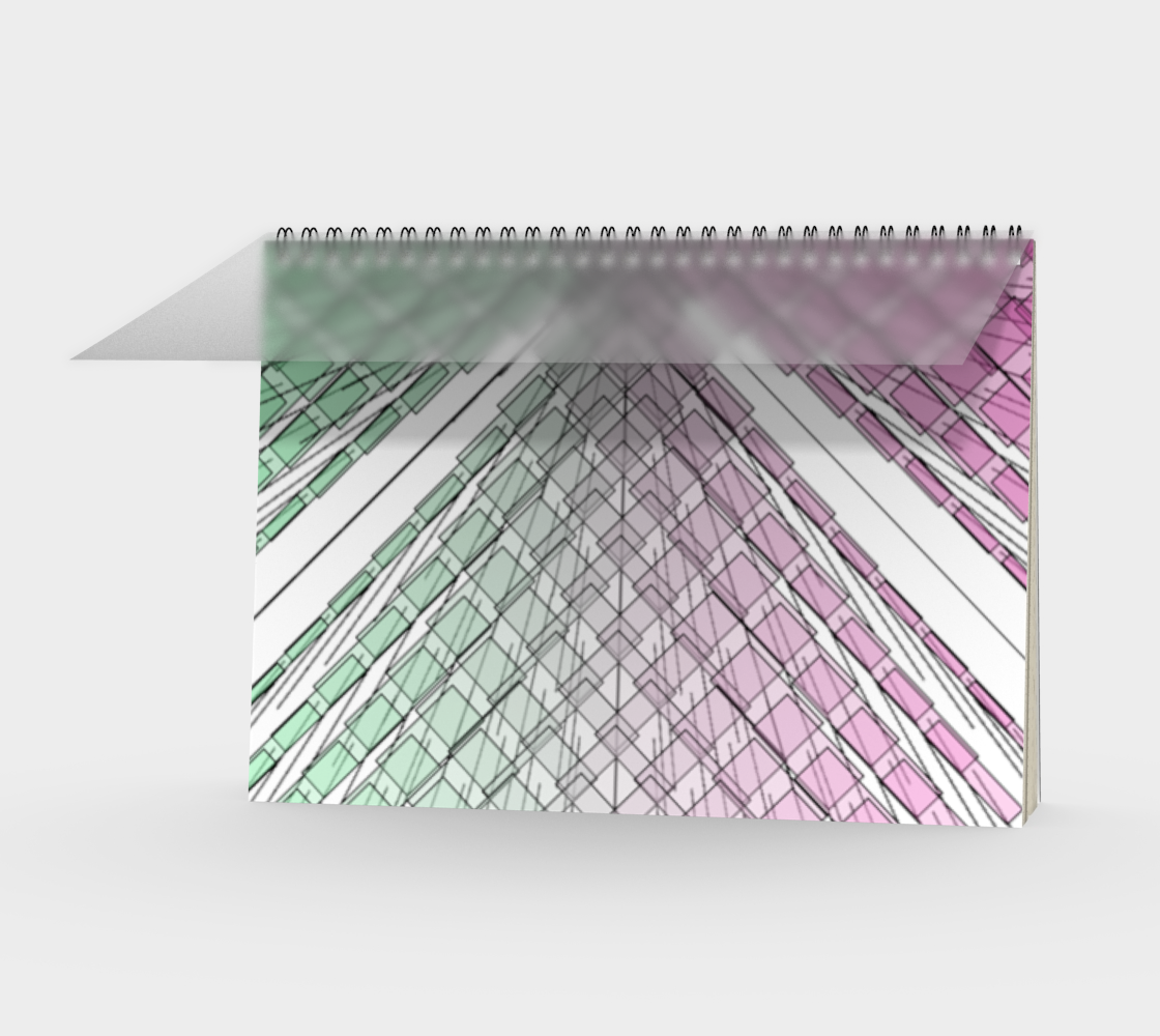 Green Red Ombre Diagonal Flow Day Spiral Notebook preview