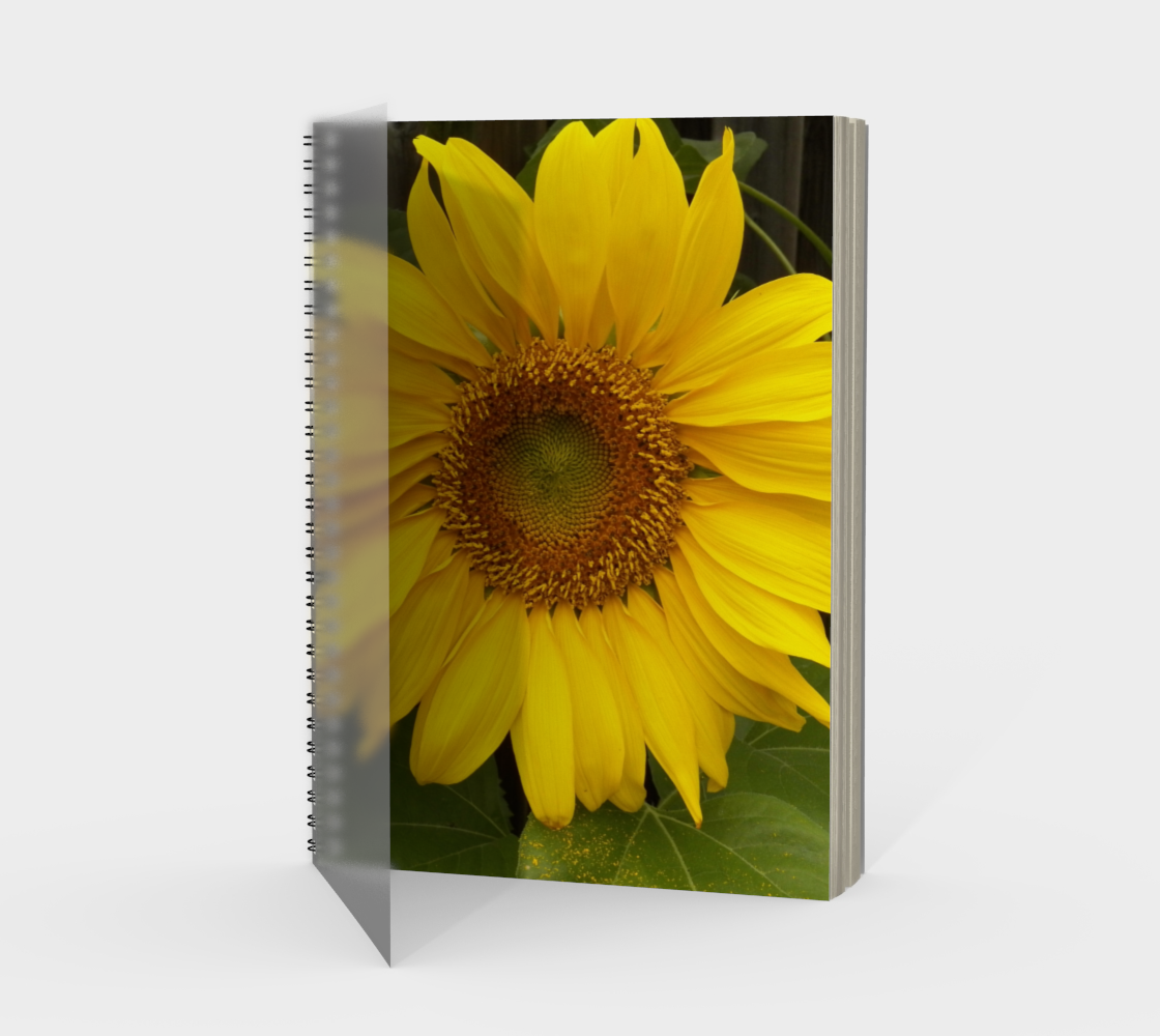 Sunflower Face Spiral Notebook preview