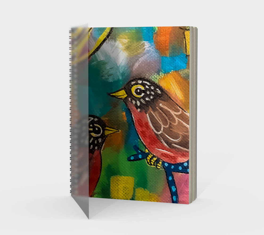 Colorful Robins Spiral Notebook preview