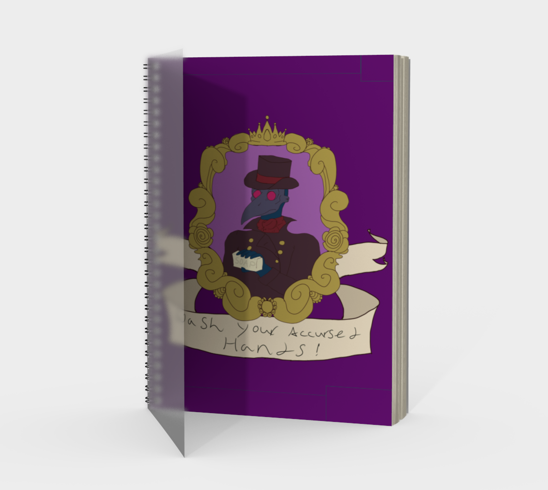 Purple plague doctor notebook preview