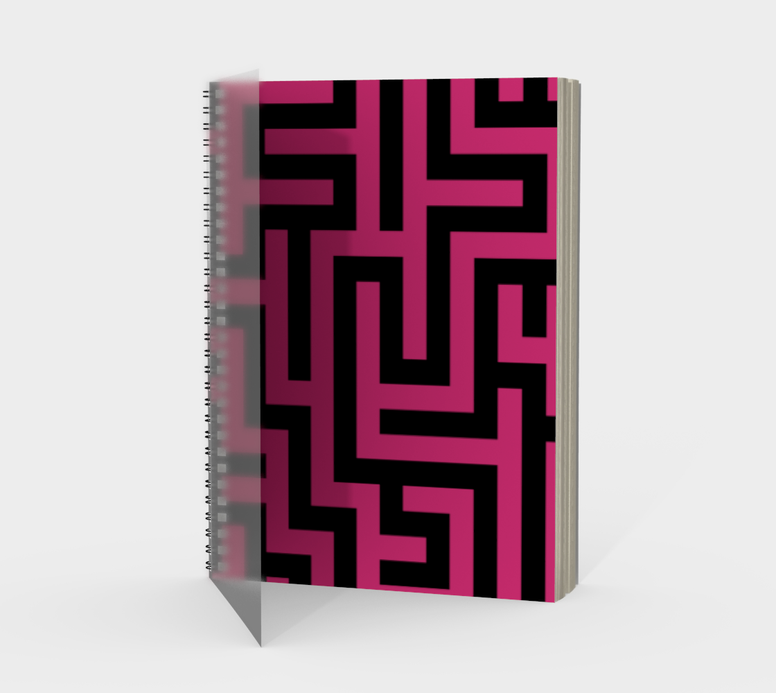 Pink and Black Maze Pattern preview