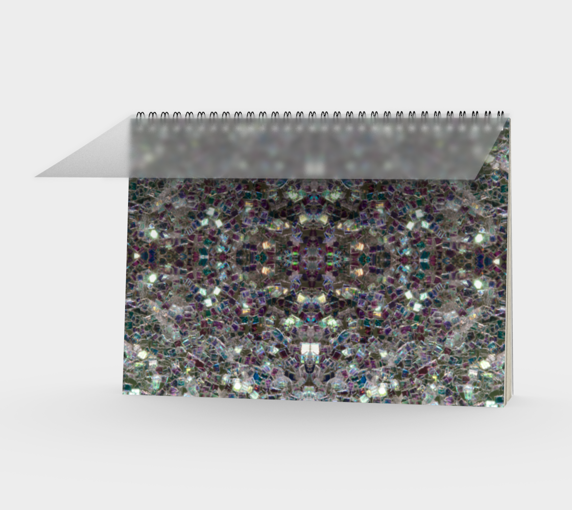 Aperçu de Sparkly colourful silver mosaic Mandala