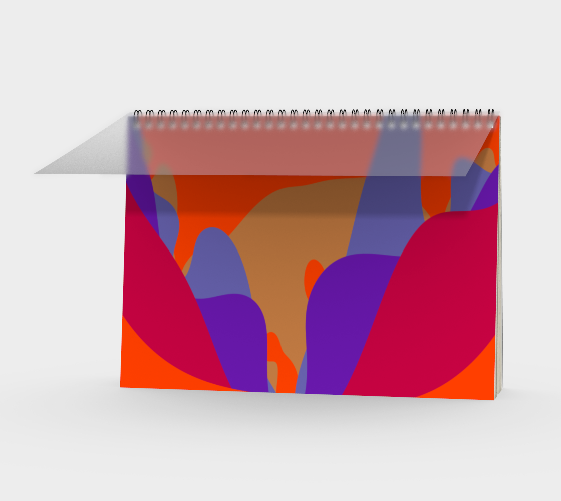 Abstract Flower in Orange and Purples preview