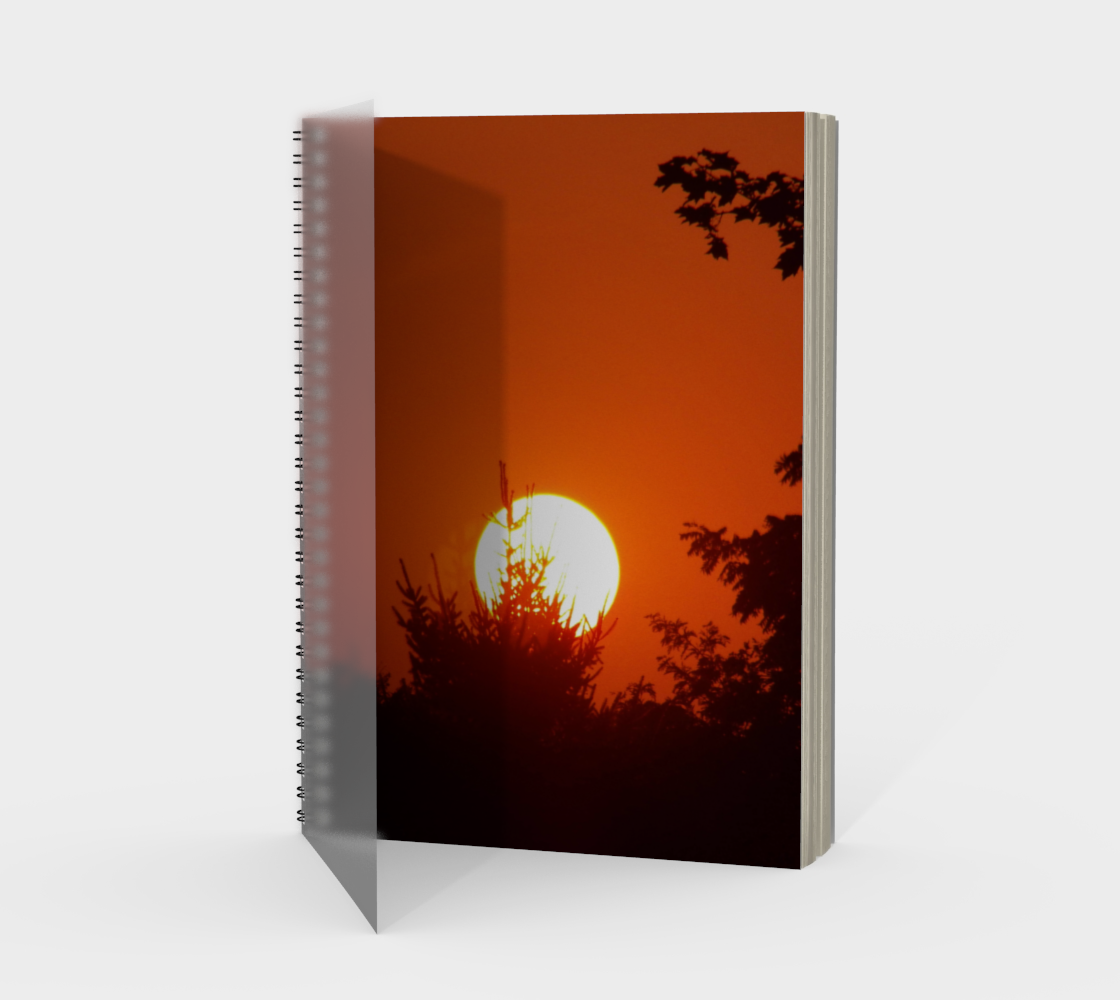 August Sunset Spiral Notebook preview