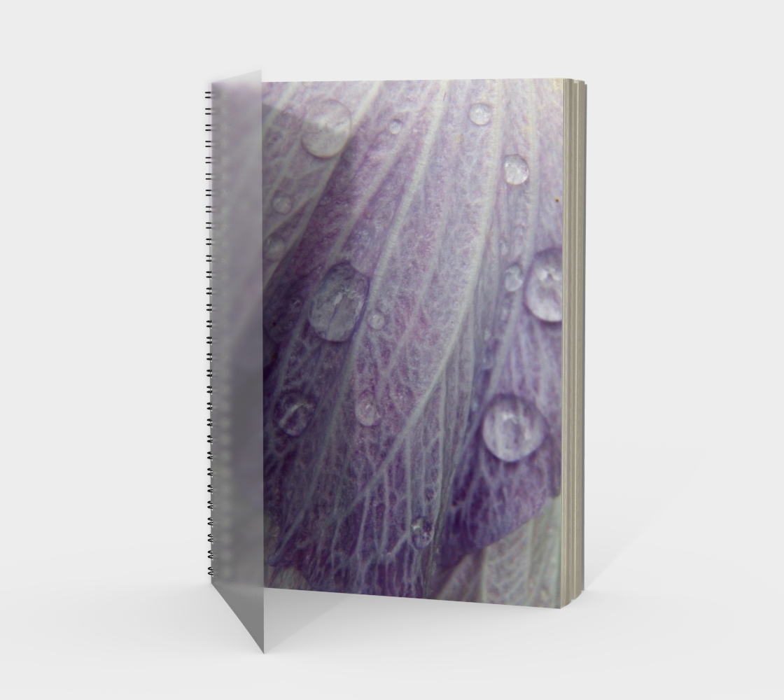 Rose of Sharon Petal with Water Drops Spiral Notebook preview
