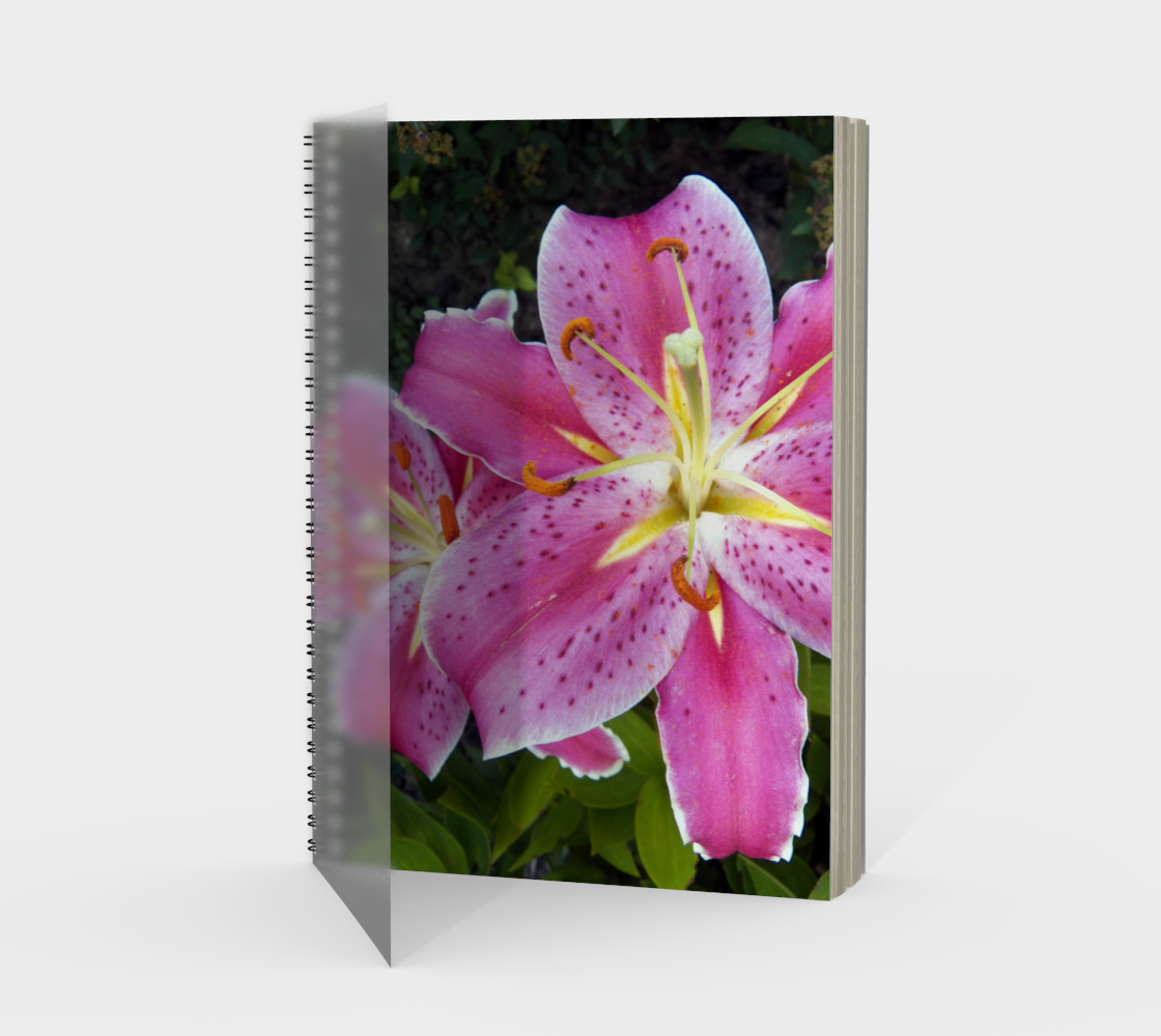 Aperçu de Pink Lily Dream Spiral Notebook