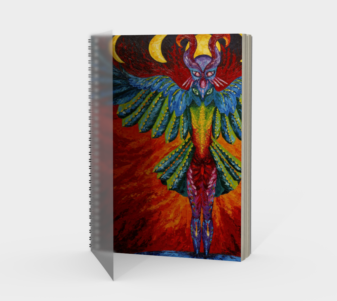 Raven Goddess spiral notebook preview #1